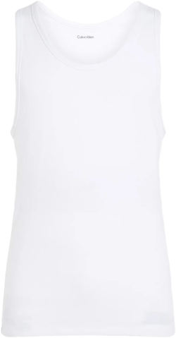 Calvin Klein Men's White 3-Pack Cotton-Blend Jersey Tank Tops