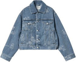 Carhartt Women's Blue Graphic-Print Jacket