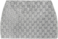 Gucci Women's Gray Metallic Tweed Mini Skirt
