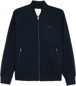 Calvin Klein Men's Blue Logo-Print Bomber Jacket