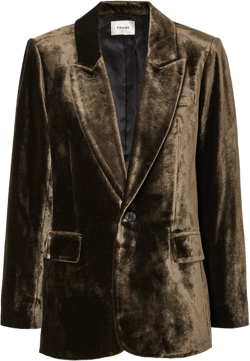 FRAME Women's Black Velvet Blazer