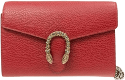 Gucci Women's Red Dionysus Leather Mini Chain Bag