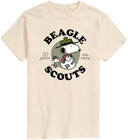 Hybrid Apparel Snoopy Woodstock Beagle Scout Men's Short Sleeve Tee
