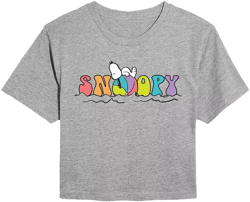 Trendy Juniors Peanuts Snoopy Beach Cropped Tee