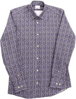 Men's Multi line Leo king Cotton Long Sleeve Shirt