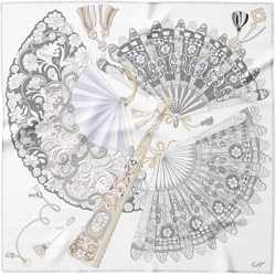 Venetian Fan - Silk Bandana for Women