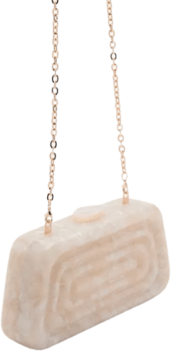 Women's Cultivated Pearl-Effect Clutch Bag