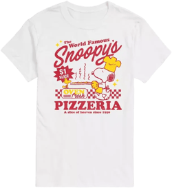 Hybrid Apparel Peanuts Pizzeria Mens Short Sleeve Tee