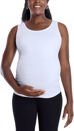 Maternity Scoop Neck Side-Ruched Tank Top - Motherhood