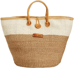 Earth Life Handwoven Sisal Straw Basket Tote