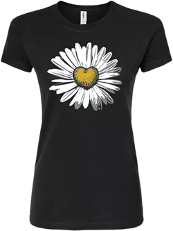 Trendy Juniors Daisy Heart Graphic Tee