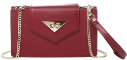 Mini Crossbody Bag Small Leather Burgundy Purse Wristlet Women's Handbag