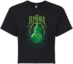 Juniors Trendy Wicked Elphaba Graphic Cropped T-Shirt