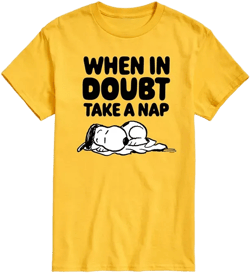 Hybrid Apparel Peanuts Nap Mens Short Sleeve Tee