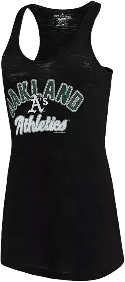 Women's Black Oakland Athletics Multicount Racerback Tank Top