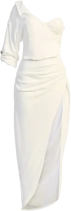 Women's Evita Linen Draped Dress