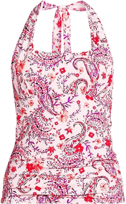 Lands' End Women's Chlorine Resistant Square Neck Halter Tankini Swimsuit Top