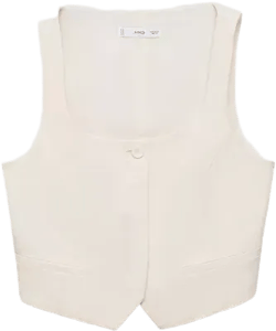 Women's Linen Blend Suit Vest