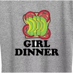 Trendy Plus Size Girl Dinner Graphic T-shirt