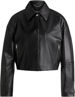 Women's Cropped Leather Jacket