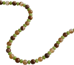 Semiprecious Beaded Carabiner Choker Necklace