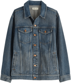 Button-Front Denim Jacket in Charleston Wash