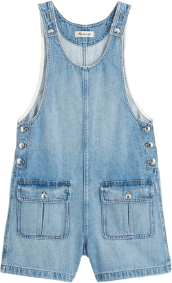 Scoopneck Denim Shortalls in Allenwood Wash