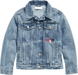 Old Navy x Disney© Mickey Mouse Gender-Neutral Logo-Graphic Jean Trucker Jacket for Kids | Old Navy