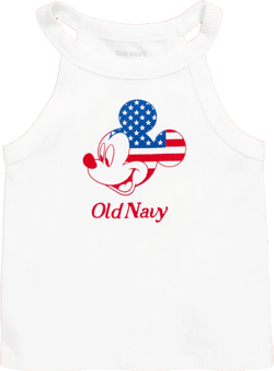 Old Navy x Disney© Mickey Mouse Flag Logo-Graphic Halter Tank Top for Toddler Girls | Old Navy