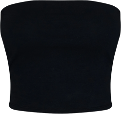  Black Soft Cotton Bandeau Top
