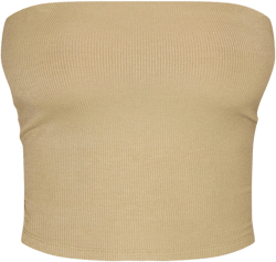 Stone Soft Rib Bandeau Top
