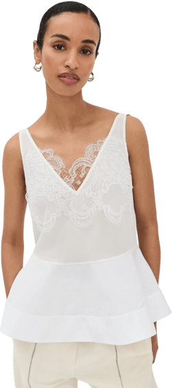 Peplum Tank with Lace