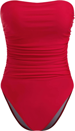 Shaping Bandeau Ruched One Piece Swimsuit