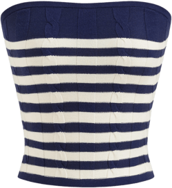 Below Deck Stripe Bandeau Knit Top