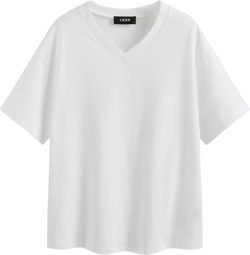100% Cotton V-neck Oversized Tee