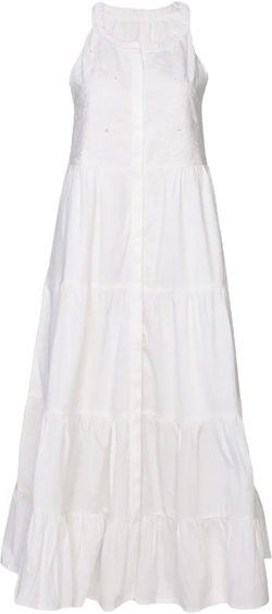 Reistor Embroidered Tiered Sleeveless Maxi Dress