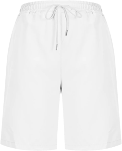 TANGNADE Womens Plus Size Bermuda Shorts Knee Length Loose Lounge Athletic Running Long Gym Shorts with Pockets J05 White 5X-Large