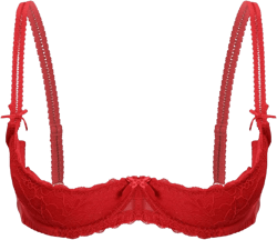 Women Bras Sexy Lingerie 4/2 Cup Bar Balconette Mesh Underwired Demi Shelf Bra Unlined See Through Bralette Tops: Clothing, Shoes & Jewelry