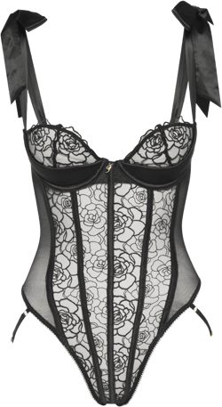 Melrose Embroidered Teddy by Frederick's of Hollywood