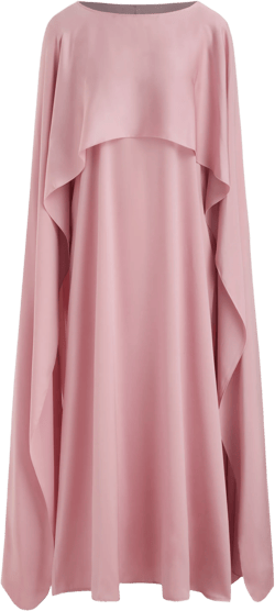 Satin Boat Neck Ruffle Maxi Dress