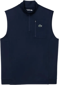 Lacoste mens Sport Quarter Zip Layering Golf Vest 3X-Large Navy Blue