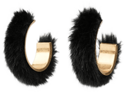FAUX FUR HOOP EARRINGS LIMITED EDITION
