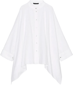 ZW COLLECTION LINEN CAPE SHIRT