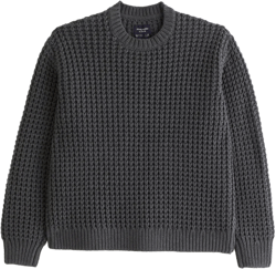 Oversized Chunky Waffle Crew Sweater