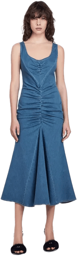 Ali Dress in Washed Cotton Denim