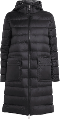 Down Sedan Long Parka Coat In 黑色