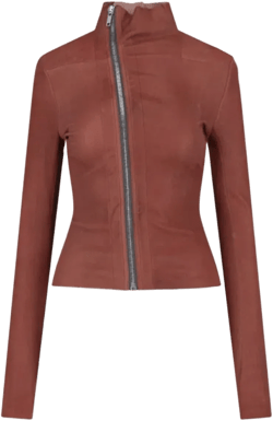 Gary Cropped Biker Jacket - Red