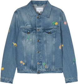 Long-sleeved Denim Jacket In Blue