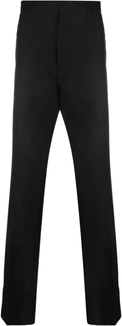 Tailored Black Trousers With Classic Waistband And Subtle Pleats