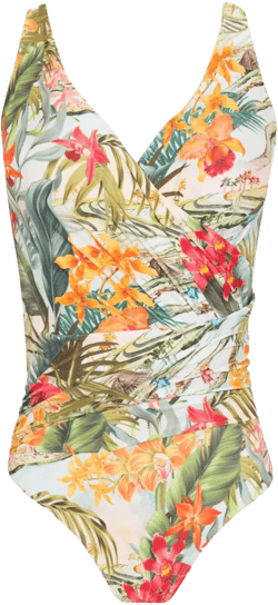 floral-print swimsuit
